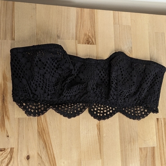 Victoria's Secret Black Lace Bandeau Strapless Bra - Picture 8 of 11